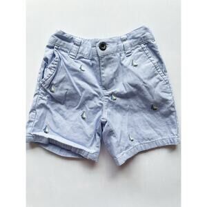 Toddler Boys Janie and Jack Blue and White Sailboat Shorts 12-18 Months